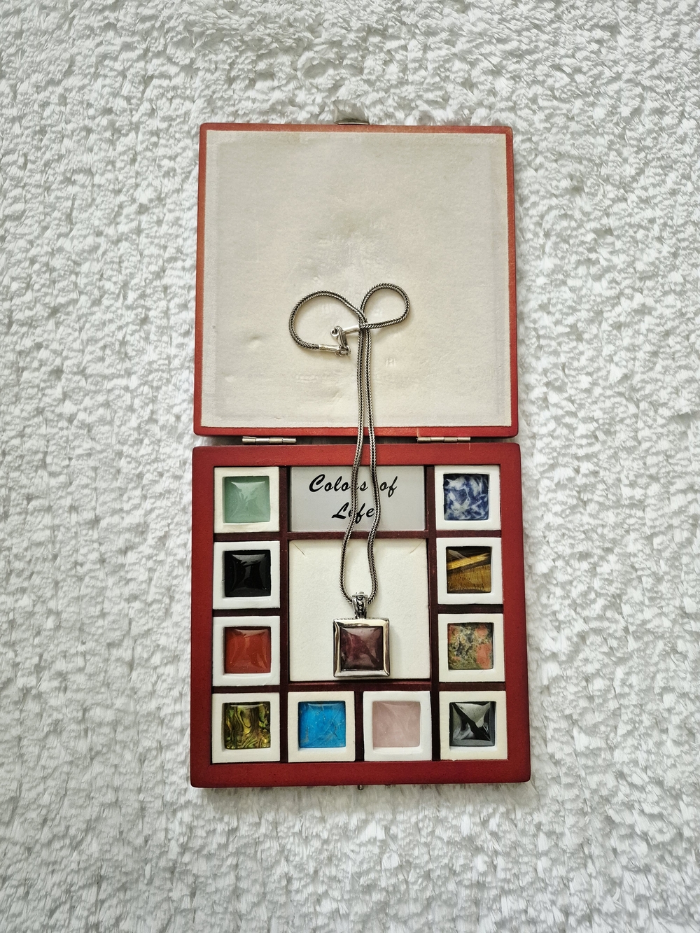 Vintage Sterling Silver Interchangeable Pendant Necklace